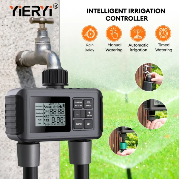 kf-A02833859e2a542b5a65d18f3f537299fj Smart Garden Sprinkler Timer Digital Dual Water Irrigation Watering System Farm Programmable Automatic Watering Valve Controller