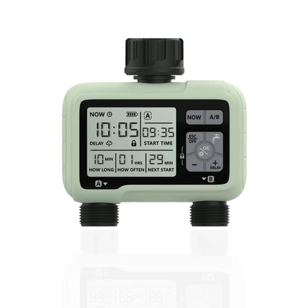 kf-S25531199d4be49ecbdaaaedaa355f8b8v Super Timing System 2-Outlet Water Timer Precisely Watering Up Outdoor Automatic Irrigation Fully Adjustable Program