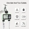 Super Timing System 2-Outlet Water Timer Precisely Watering Up Outdoor Automatic Irrigation Fully Adjustable Program