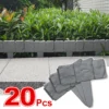 20pcs Plastic Garden Edging Border, Imitation Stone Fence Panels, Patio Outdoor Barrier