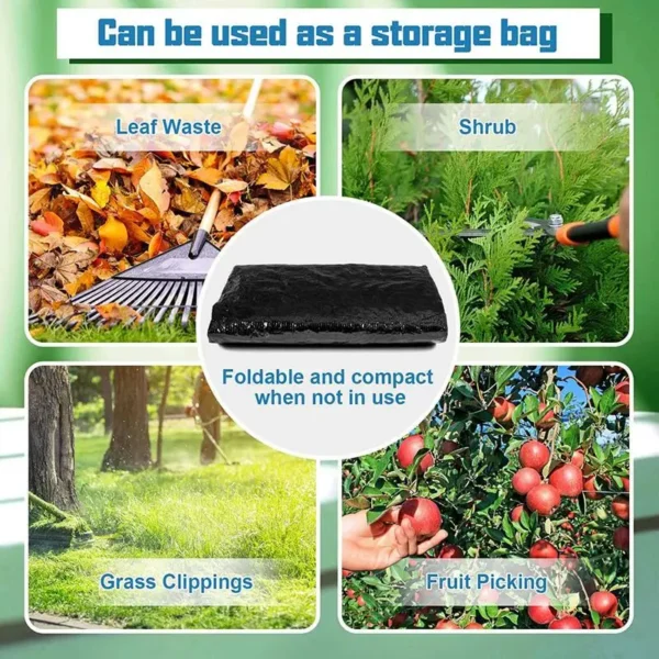 kf-S9234433c9c0a4b89bda355a4fd161a73w Collapsibles Garden Yard Compost Bag With Lid Organic Ferment Waste Sacks Composter 34 Gallon Reusable Sacks Composter With Lid