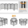 5pcs Garden Fence Panels Iron Lawn Edging Border Metal Trellis Animal Barrier