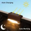 Warm White LED Solar Step Lamp Path Stair Outdoor Garden Lights Waterproof Balcony Light Decoration for Patio Stair Fence Light
