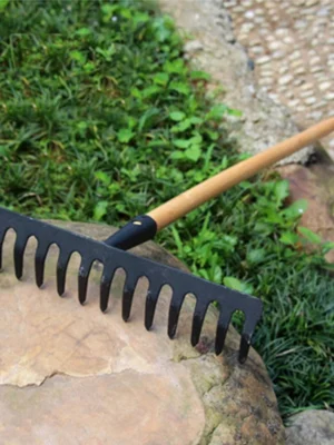 Farming Rake Stainless Steel Rake 14-Tooth Hay Deciduous Rake Pine Soil Rake Garden Gardening Tools Agricultural Farm Tools