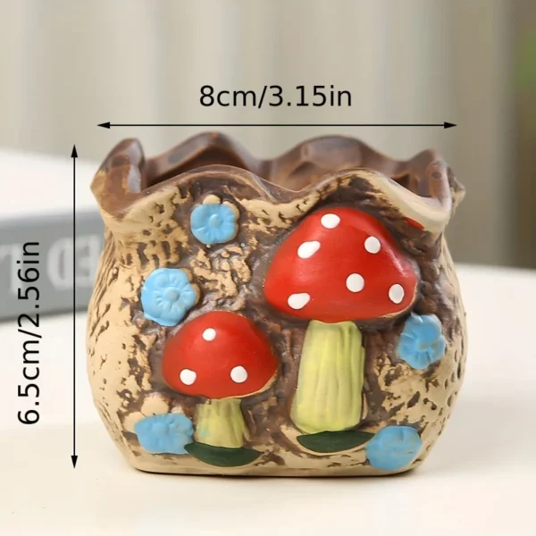 kf-Sc9ec09863c3d48e88370724d94e90a338 Mushroom Cute Succulent Flowerpot, Ceramic Horticultural Bonsai Potted Plant, Succulent Plant Flowerpot Ceramic