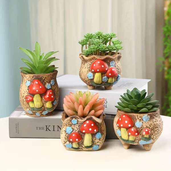 kf-Secd69ff8575344929eee6c31c37add9ac Mushroom Cute Succulent Flowerpot, Ceramic Horticultural Bonsai Potted Plant, Succulent Plant Flowerpot Ceramic