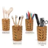 Bamboo Toothbrush Holder For Bathroom Toothbrush Cup With Drainage Quick Drying Bathroom Cup Toothpaste Holder Degradable Cup