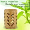 Bamboo Toothbrush Holder For Bathroom Toothbrush Cup With Drainage Quick Drying Bathroom Cup Toothpaste Holder Degradable Cup