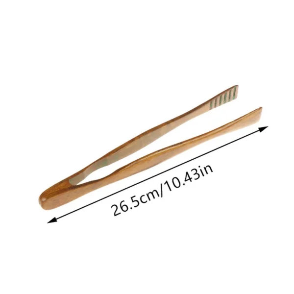 kf-S2d7064ff168340bd96aa0ff7341b5e1dI 1Pc Bamboo Cooking Kitchen Tongs Food BBQ Tool Salad Bacon Steak Bread Cake Wooden Clip Home Kitchen Utensil