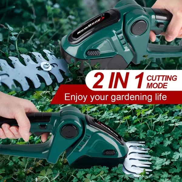 kf-S36c6cd9b98674589bd91331f176e316ew NEWBENY 2 IN 1 Electric Hedge Trimmer Cordless Portable High Power Household Lawn Mower Rechargeable Pruner Weeding Garden Tools