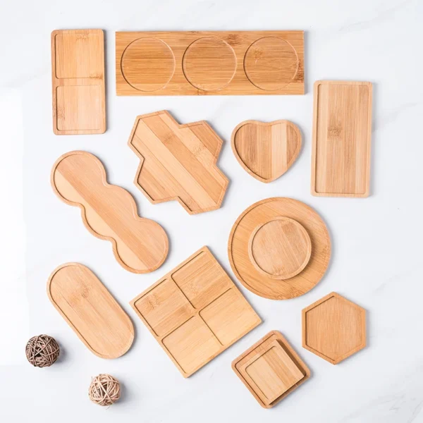 kf-S398ce9b598784c97a12f407e66d8df519 Wooden Soap Dispenser Tray Multi Bamboo Multi Shape Wooden Holder Pot Tray Home Decor Garden Supplies Photography Props Coaster
