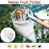 Garden Fruit Picker Head Orchard Apple Pears Orange High Tree Picking Tool Fruit Catcher Pouch Detachable Farm Fruits Collector