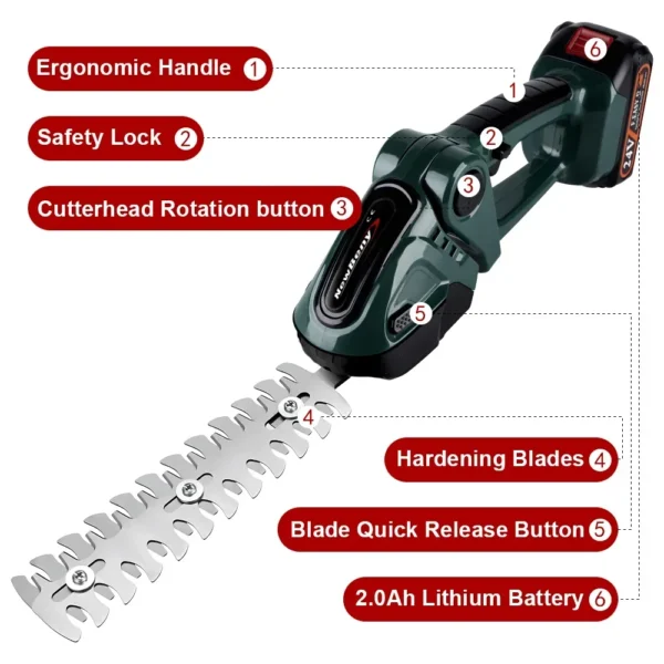 kf-Sa39d73e1e5074b79839fa418b30a73d0Z NEWBENY 2 IN 1 Electric Hedge Trimmer Cordless Portable High Power Household Lawn Mower Rechargeable Pruner Weeding Garden Tools